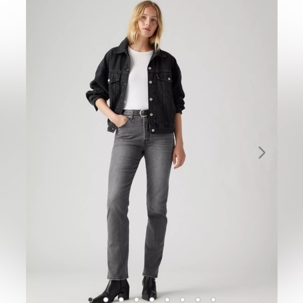 Levi’s Black Highrise Skinny Button Fly Jeans Size 28 Cotton